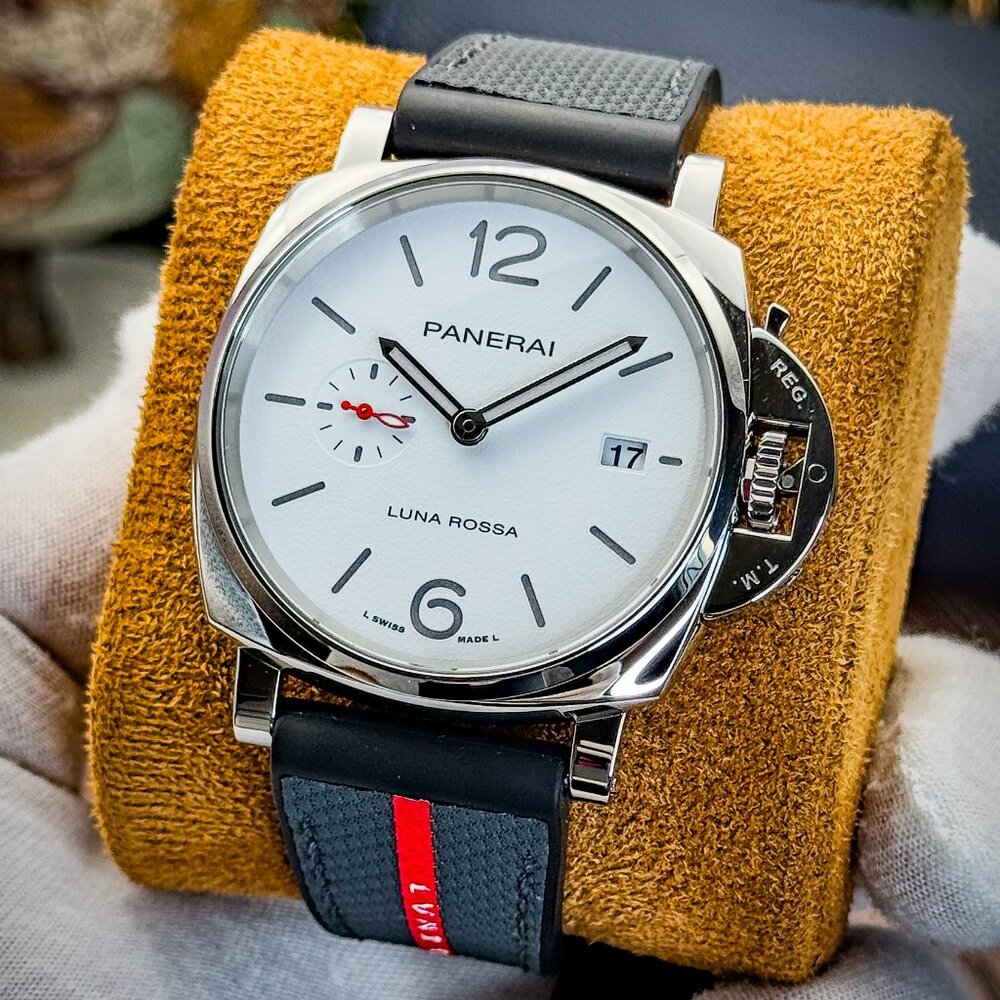 Panerai Luminor Due Luna Rossa White Dial 42mm -FULL SET– PAM01381 – MSRP $7800